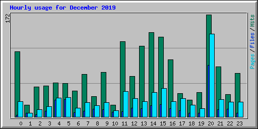 Hourly usage for December 2019